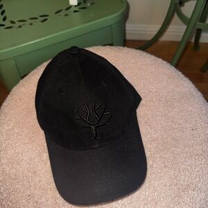 Black Baseball Cap with Embroidered Logo
